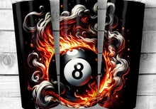 Load image into Gallery viewer, Flaming 8 Ball 20 oz. Tumbler