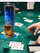 Load image into Gallery viewer, Poker Chip &amp; Whiskey Bottle 20oz. Stainless Steel Tumbler