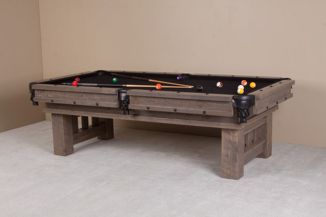 Viking Log 7' Barnwood Cheyenne Pool Table