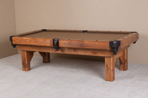 Viking Log 7' Barnwood Timber Lodge Pool Table " ON SALE NOW' (DARK STYLE FINISH) ONLY 1 LEFT IN STOCK) $6,399 FREE USA S/H (ORDER NOW ! SAVINGS OF 16%)