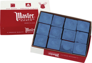 Master CHM12 Billiard Pool Cue Chalk 12 Piece Box