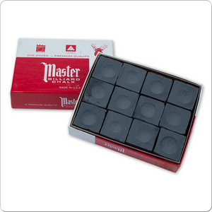 Master CHM12 Billiard Pool Cue Chalk 12 Piece Box