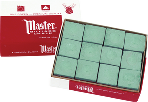 Master CHM12 Billiard Pool Cue Chalk 12 Piece Box