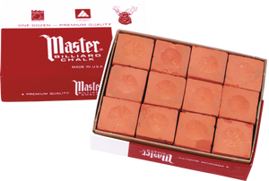 Master CHM12 Billiard Pool Cue Chalk 12 Piece Box