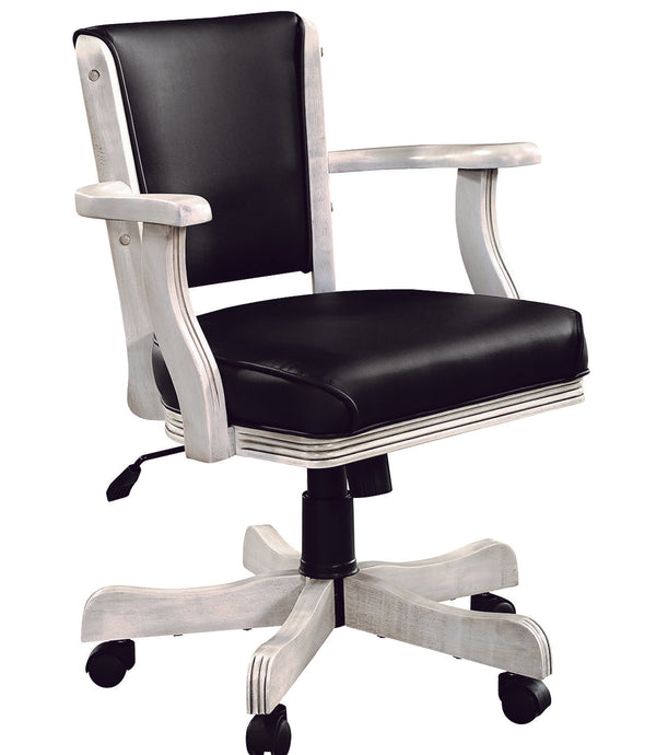 Ram Game Room Gaming Chair Antique White With Caster Wheels