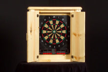 Load image into Gallery viewer, Log Dartboard Cabinet by Viking Log &quot;ON SALE NOW&quot; LAST AVAILABLE IN STOCK NOW READY TO SHIP. FREE USA SHIPPING