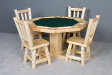 Load image into Gallery viewer, Viking Log Poker Table with 4 matching chairs