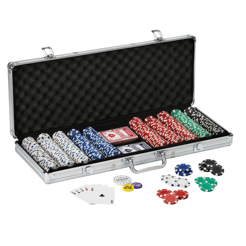 Fat Cat 500Ct Texas Hold'Em Poker Chip Set